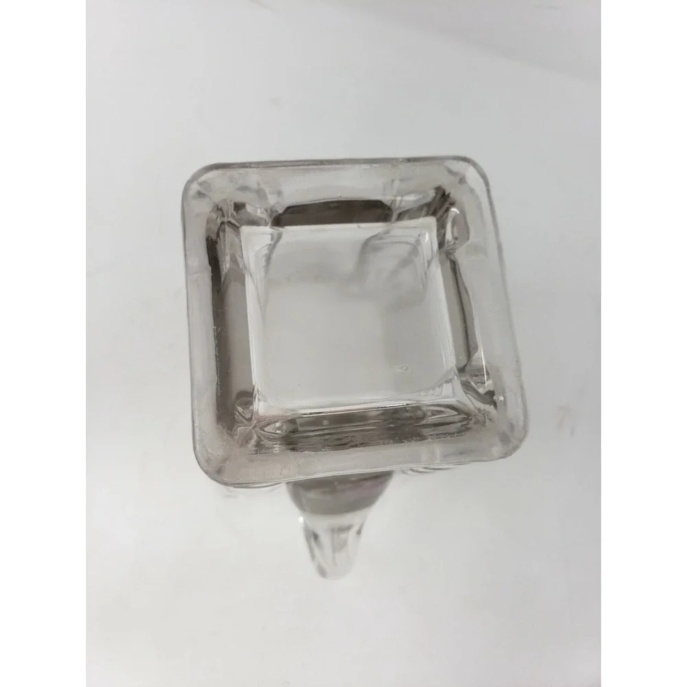 Vtg Clear and Frosted Glass Water Pitcher Cut Glass Depression 7